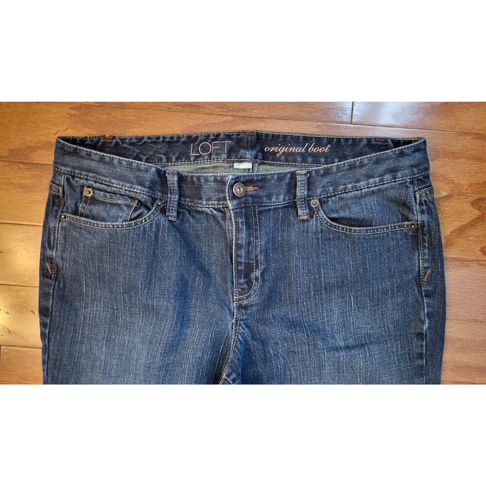 LOFT Original Boot Cut Denim Jeans Womens Size 12 - Picture 3 of 12